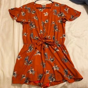 Burnt Orange Beautiful Romper w/ Buttons!